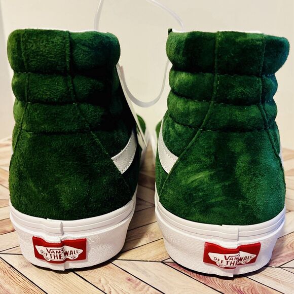 Vans Sk8-Hi Suede HeiQ M 6.5 W 8 Green Sneakers Water Repellent Protection - Picture 4 of 8